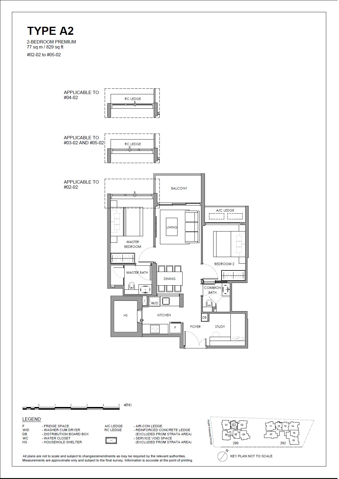 A2 · 829 sqft