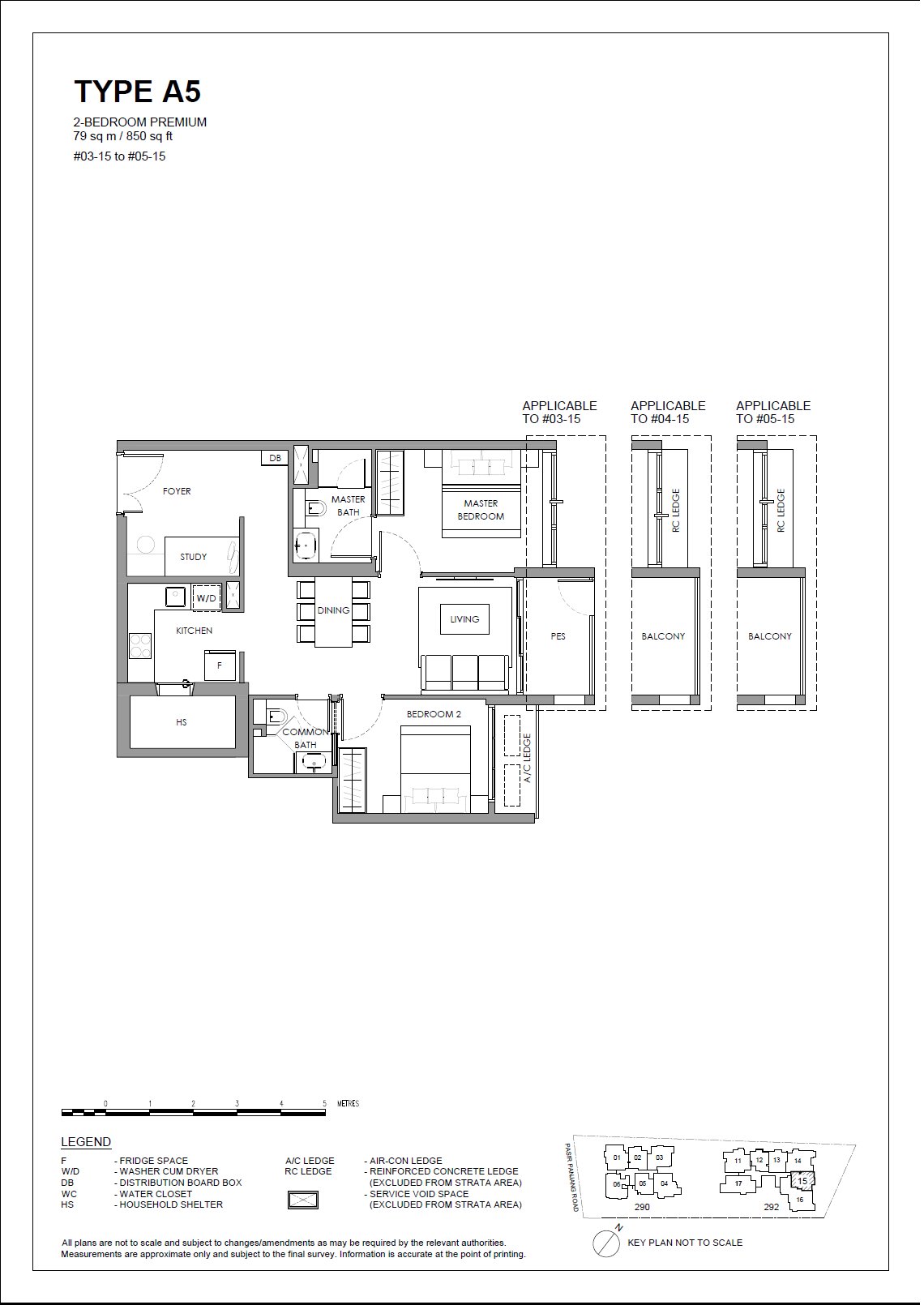 A5 · 850 sqft