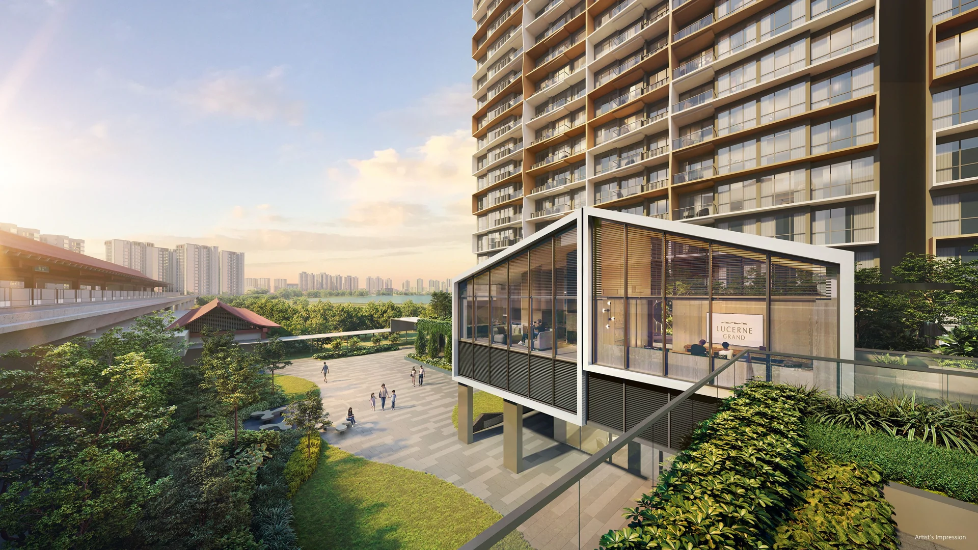 Lucerne Grand 与 Lakeside 地铁连接的项目效果图